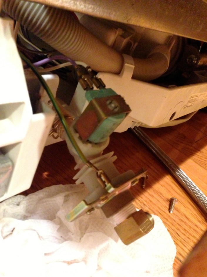 Dishwasher intake valve